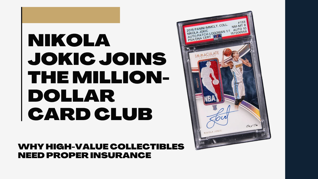 PSA-graded 2015 Panini Immaculate Collection Nikola Jokic Logoman 1/1 — collectibles insurance feature